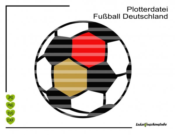 Plotterdatei Fußball Deutschland – SVG zum Plotten für die WM & EM